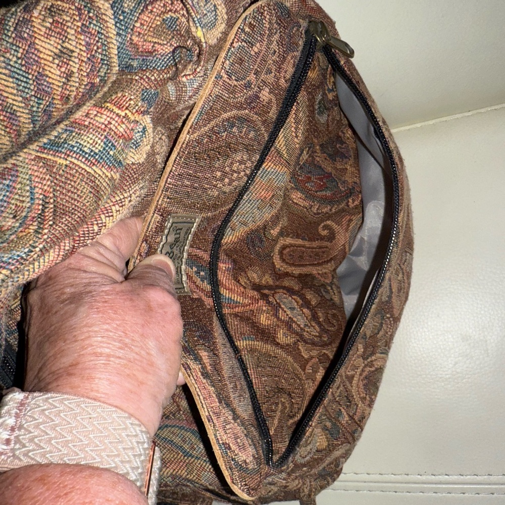 L.L. Bean Brown Paisley Shoulder Bag - Picture 6 of 8